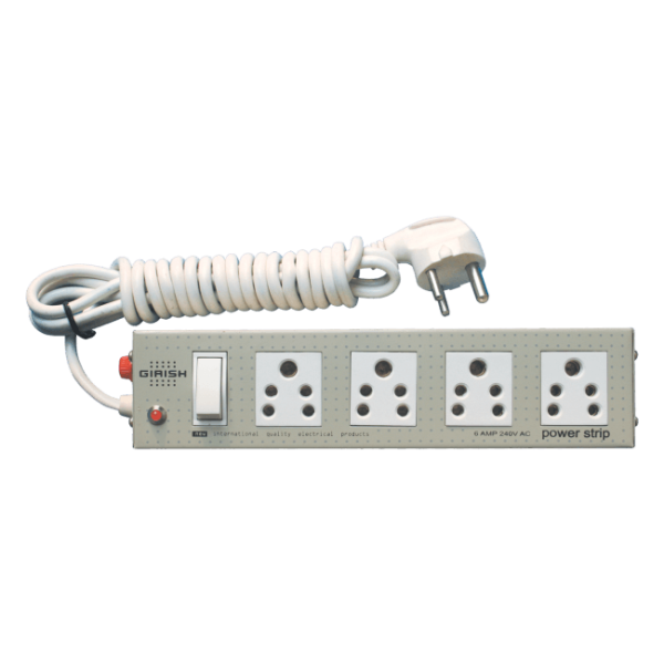 6 Amperes Power Strip Metal 1x4 Mini