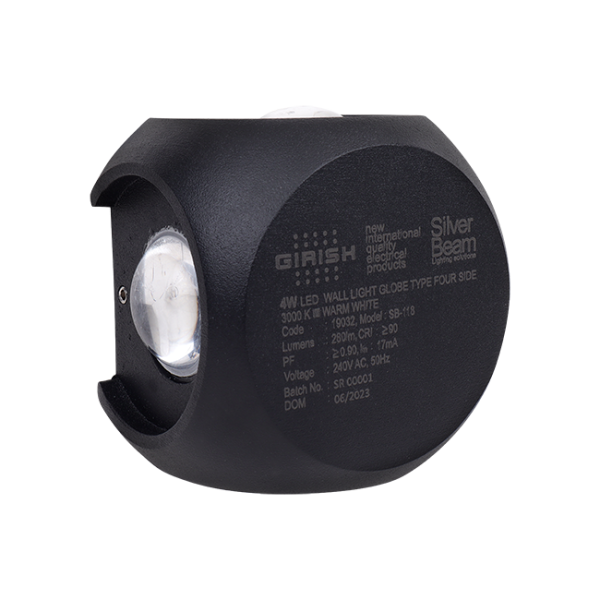 2 Watt Led Wall Light Globe Type Double Side Garden Light