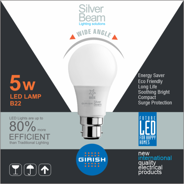 5 Watt Led Lamp B22 Cool White