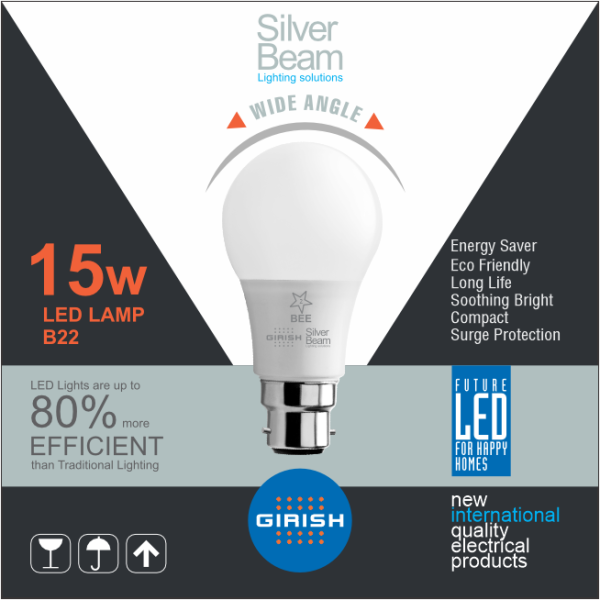 15 Watt Led Lamp B22 Cool White
