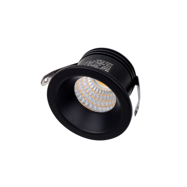 3 Watt Led Down Lit Spot Light Cob Light Warm White Black Chasis