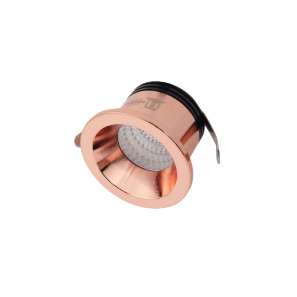 3 Watt Led Down Lit Spot Light Cob Light Natural White Rose Gold Chasis