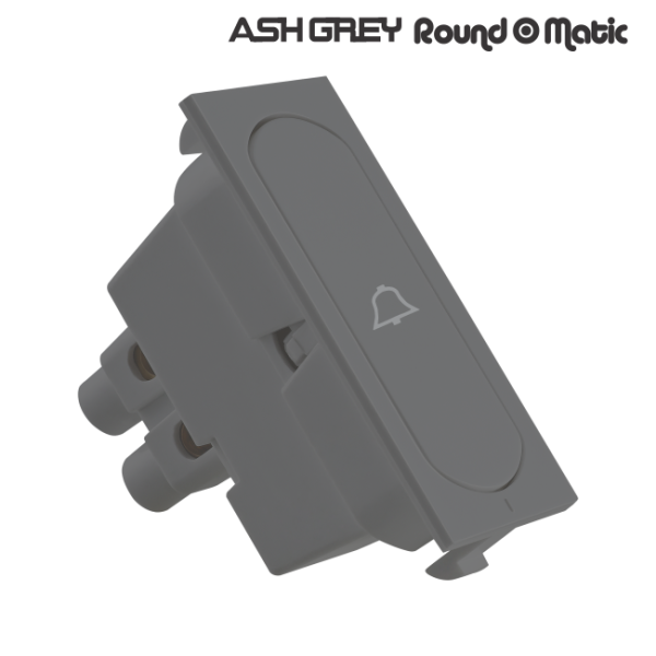 6 Amperes Bell Push Switch Round O Matic Ashgrey