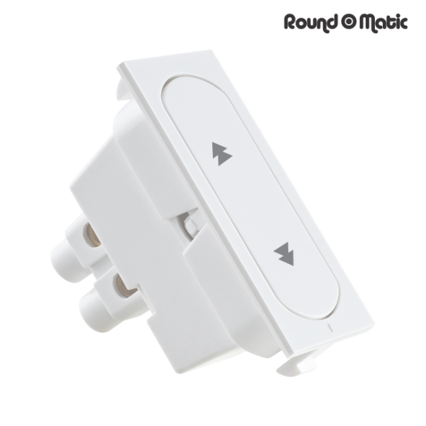 6 Amperes Two Way Switch Round O Matic Trendy White