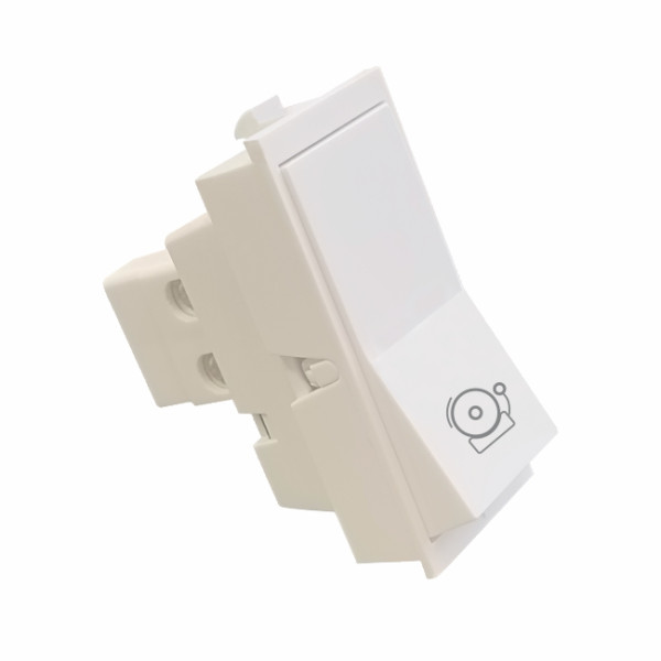 6 Amperes Bell Push Switch Vibe Trendy White