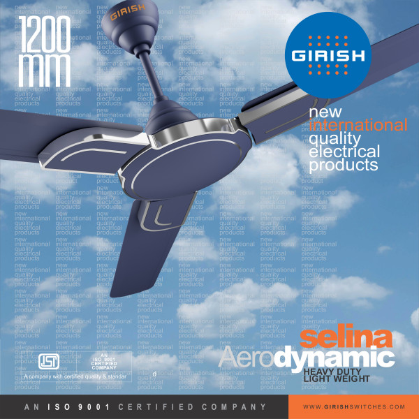 Ceiling Fan Selina Aero Dynamic Dusky Blue