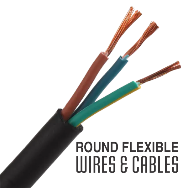 2.5 SQ. MM 3 Core Round Flexible Cable