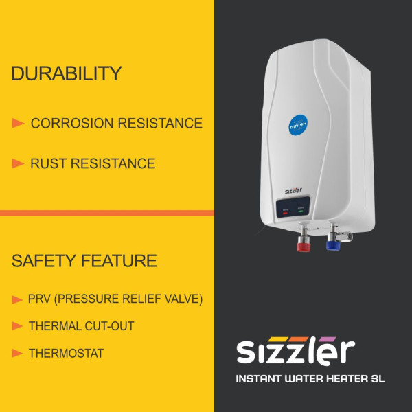 SIZZLER INSTANT WATER HEATER 3 LITRE
