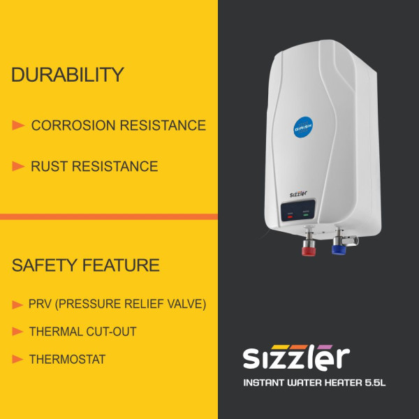 SIZZLER INSTANT WATER HEATER 5.5 LITRE