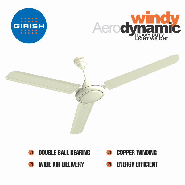 Ceiling Fan Windy Aero Dynamic Dream Ivory 900 mm