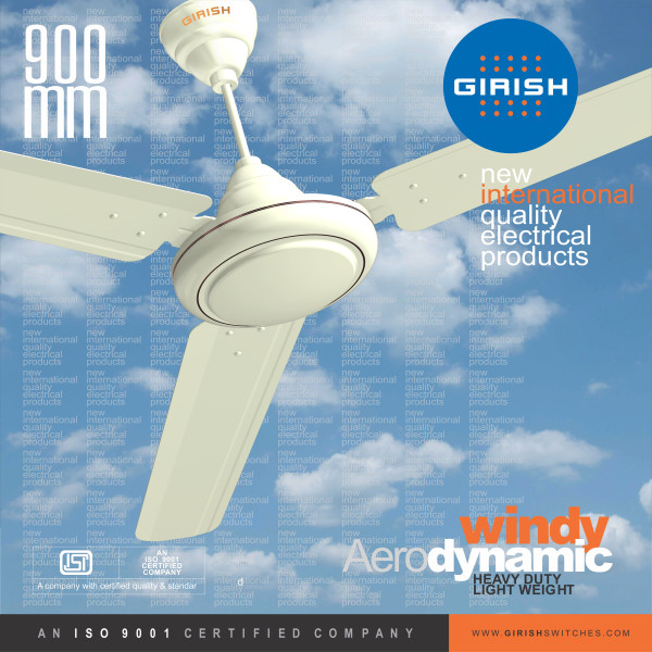 Ceiling Fan Windy Aero Dynamic Dream Ivory 900 mm