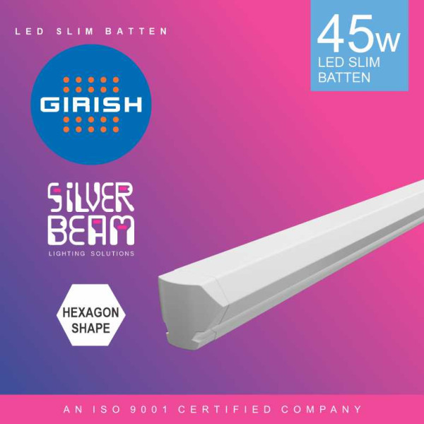 45W Led Slim Batten Hexgon Cool White