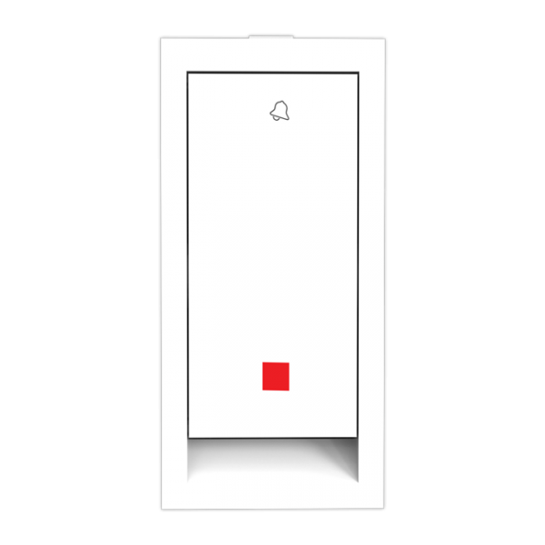 6 Amperes Bell Push With Indicator Glisten Flat