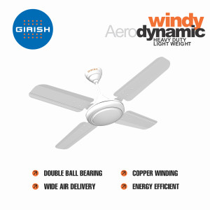 Ceiling Fan Windy 600MM Aero Dynamic Virgin White