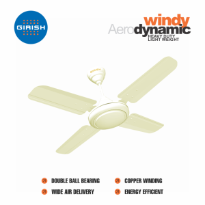 Ceiling Fan Windy 600MM Aero Dynamic Dream Ivory