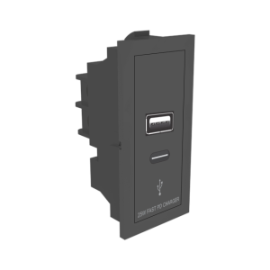 USB CHARGER 25WATT FAST PD A & C TYPE ASHGREY
