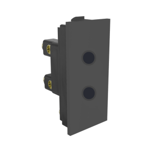 6 Amperes Two Pin Socket with Shutter AshGrey