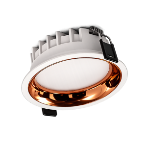 12W Led Panel Light Shimmer Warm White SB 133 White and Rose Gold Chassis