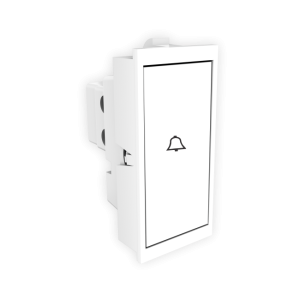6 Amperes Bell Push Switch Glisten Flat Pro Trendy White